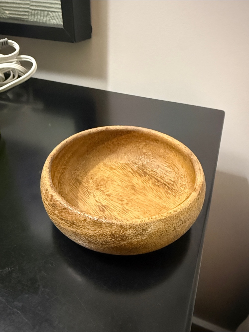 Source Unknown Natural Wood Decorative Bowl in Light Brown